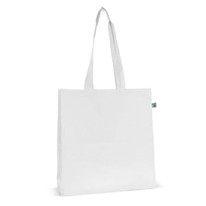 Shopper soffietto Fairtrade 140g colors Bianco - personalizzabile con logo