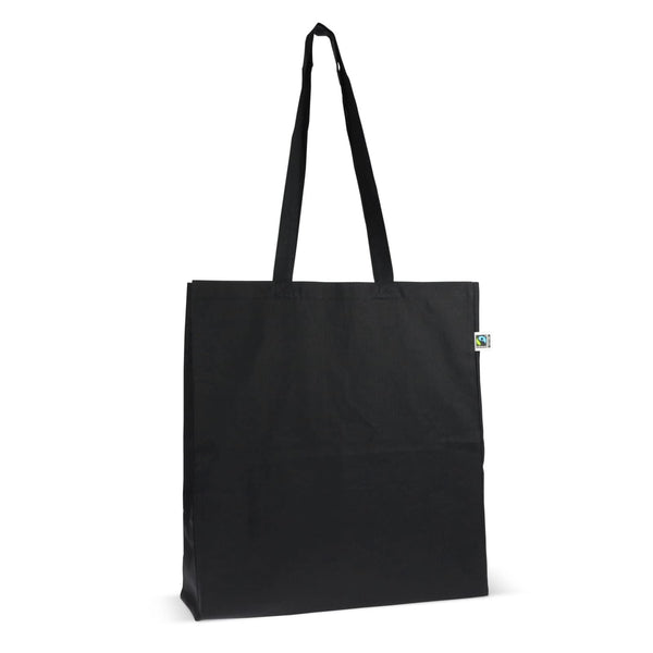 Shopper soffietto Fairtrade 140g colors Nero - personalizzabile con logo