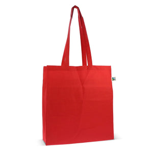 Shopper soffietto Fairtrade 140g colors Rosso - personalizzabile con logo