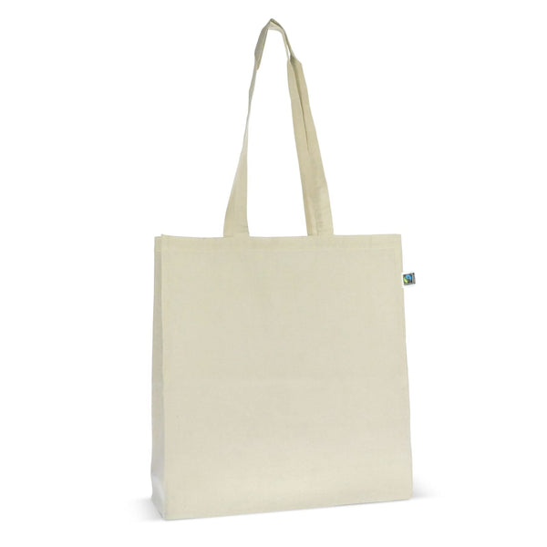 Shopper soffietto Fairtrade 140g natural beige - personalizzabile con logo