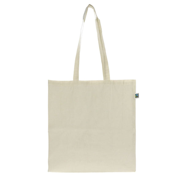 Shopper soffietto Fairtrade 140g natural beige - personalizzabile con logo