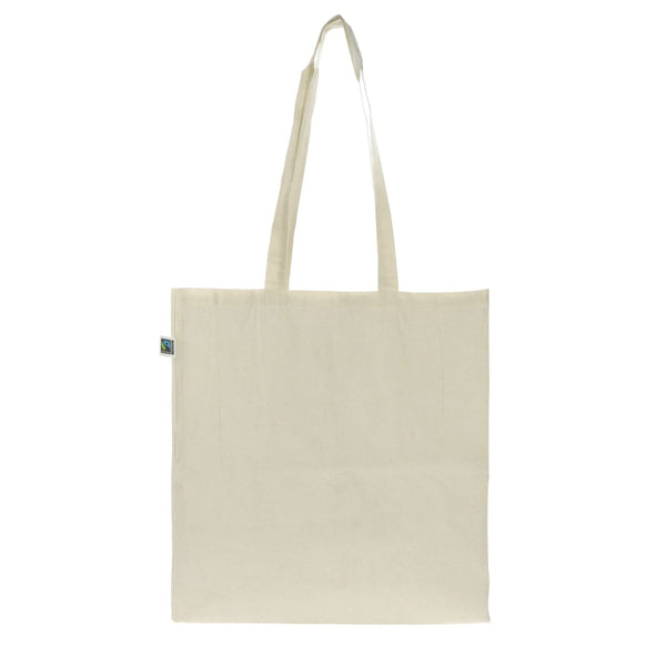 Shopper soffietto Fairtrade 140g natural beige - personalizzabile con logo