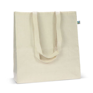 Shopper soffietto Fairtrade 140g natural beige - personalizzabile con logo