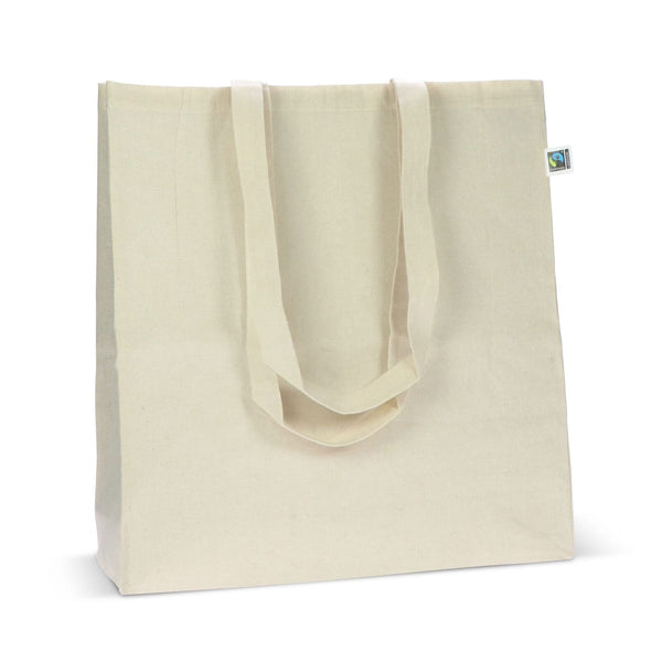 Shopper soffietto Fairtrade 140g natural beige - personalizzabile con logo