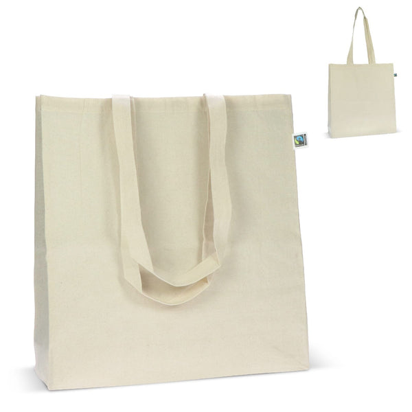 Shopper soffietto Fairtrade 140g natural beige - personalizzabile con logo