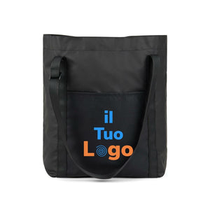 Shopper VINGA Livorno in poliestere riciclato GRS nero - personalizzabile con logo