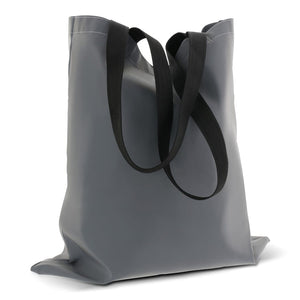 Shopping bag riflettente con tasca interna 35x40cm Grigio - personalizzabile con logo