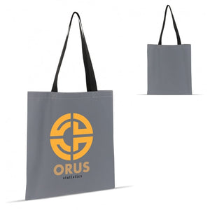 Shopping bag riflettente con tasca interna 35x40cm Grigio - personalizzabile con logo