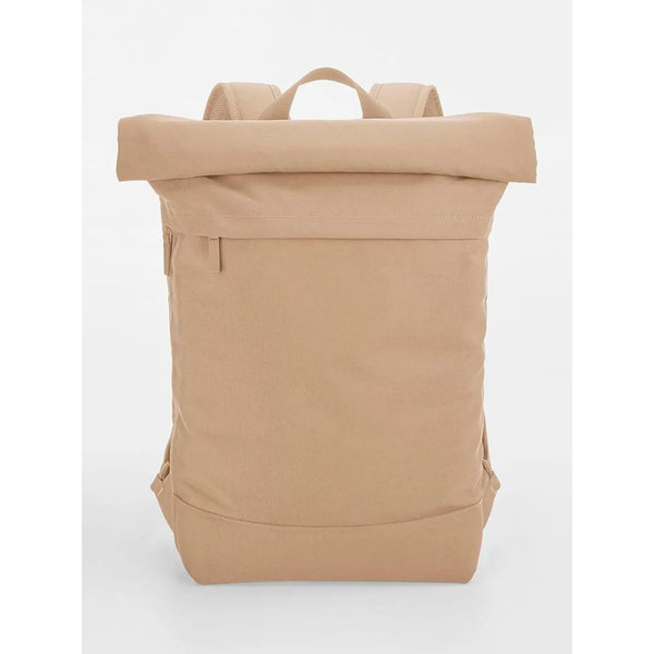 Simplicity Roll-Top Backpack marrone - personalizzabile con logo