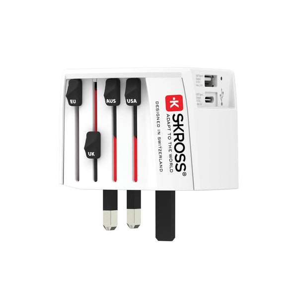 SKROSS Adattatore da viaggio MUV USB ( 1 TYPE C 1 USB A) bianco - personalizzabile con logo