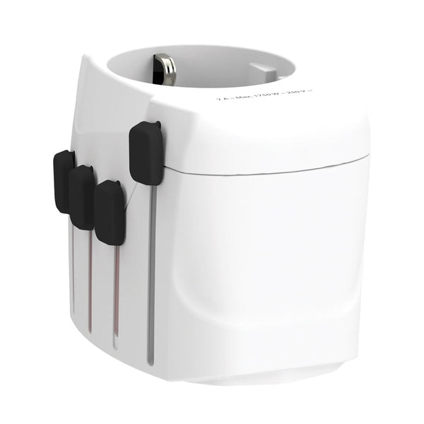 SKROSS Adattatore da viaggio universale Pro 3 poli bianco - personalizzabile con logo