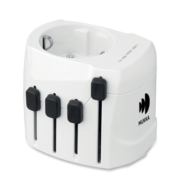 Skross PRO 3-pole world Bianco - personalizzabile con logo
