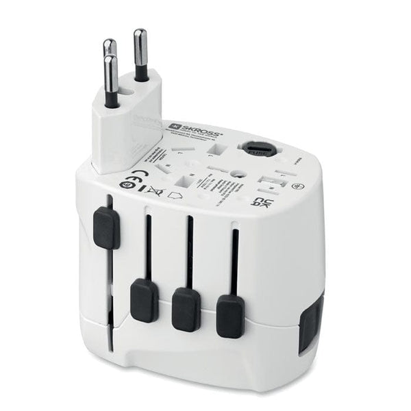 Skross PRO 3-pole world Bianco - personalizzabile con logo