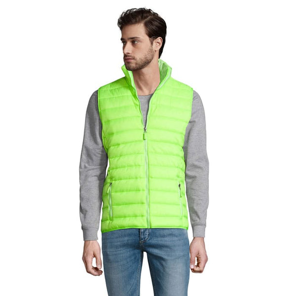 Smanicato Wave Men Scaldacorpo verde calce / S - personalizzabile con logo