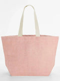 Soft Washed Jute Beach Bag blossom - personalizzabile con logo