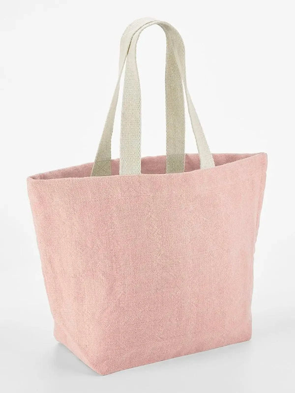 Soft Washed Jute Beach Bag - personalizzabile con logo