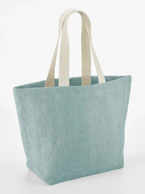 Soft Washed Jute Beach Bag - personalizzabile con logo