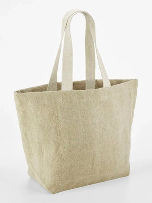 Soft Washed Jute Beach Bag natural - personalizzabile con logo