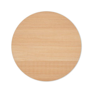 Sottobicchiere rotondo di bamboo beige - personalizzabile con logo