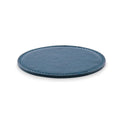 Sottobicchiere rotondo in PU blu navy - personalizzabile con logo