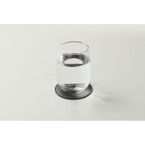 Sottobicchiere rotondo in PU - personalizzabile con logo