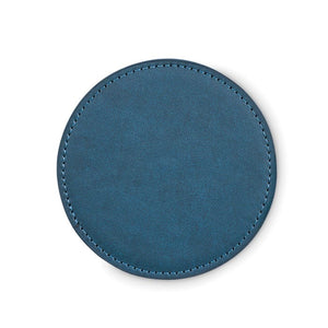 Sottobicchiere rotondo in PU - personalizzabile con logo
