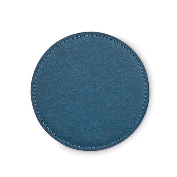Sottobicchiere rotondo in PU - personalizzabile con logo