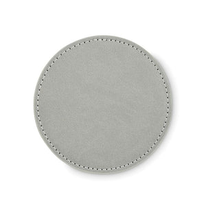 Sottobicchiere rotondo in PU - personalizzabile con logo