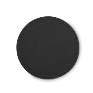Sottobicchiere rotondo in PU - personalizzabile con logo