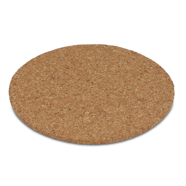 Sottobicchiere rotondo in sughero natural - personalizzabile con logo