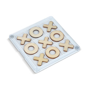 Sottobicchiere Tic-Tac-Toe Bianco - personalizzabile con logo