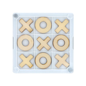 Sottobicchiere Tic-Tac-Toe Bianco - personalizzabile con logo