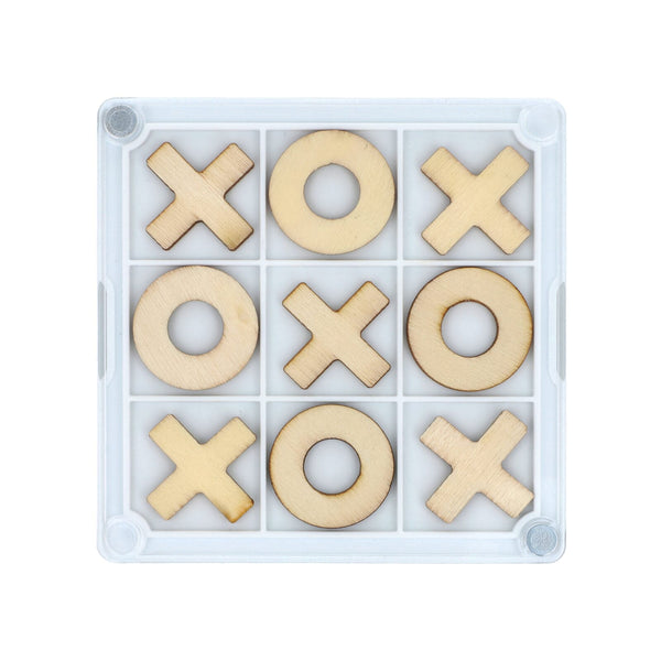 Sottobicchiere Tic-Tac-Toe Bianco - personalizzabile con logo