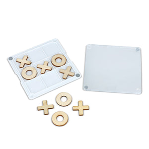 Sottobicchiere Tic-Tac-Toe Bianco - personalizzabile con logo