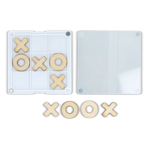 Sottobicchiere Tic-Tac-Toe Bianco - personalizzabile con logo