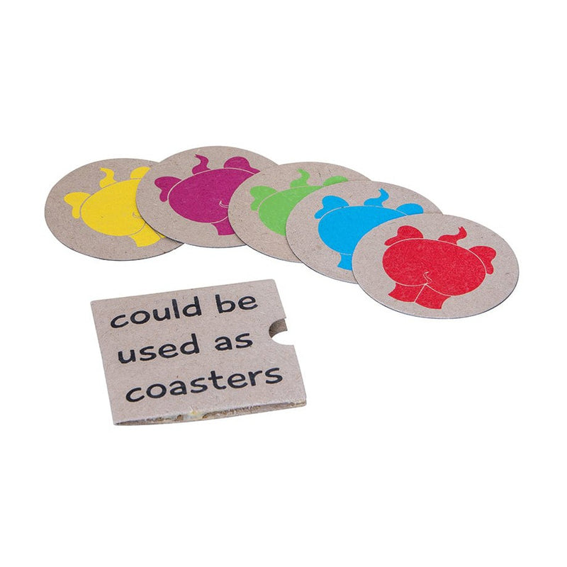 Sottobicchieri piccoli di cacca di elefante - personalizzabile con logo