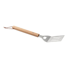 Spatola per barbecue in legno natural - personalizzabile con logo