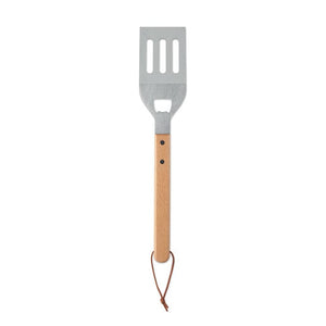 Spatola per barbecue in legno natural - personalizzabile con logo