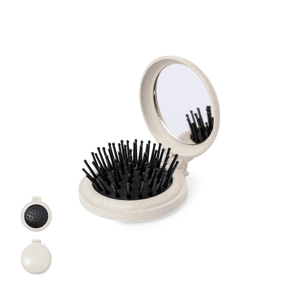 Spazzola con Specchio Flege natural - personalizzabile con logo