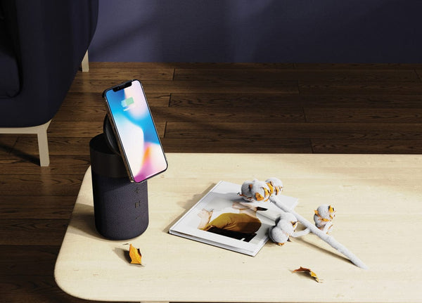 Speaker 10W e caricatore 15W Urban Vitamin Anaheim RCS nero - personalizzabile con logo