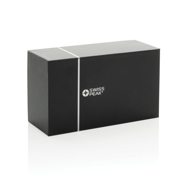 Speaker 10W Swiss Peak in rAlluminio RCS grigio - personalizzabile con logo