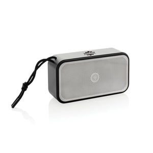 Speaker 10W Swiss Peak in rAlluminio RCS grigio - personalizzabile con logo