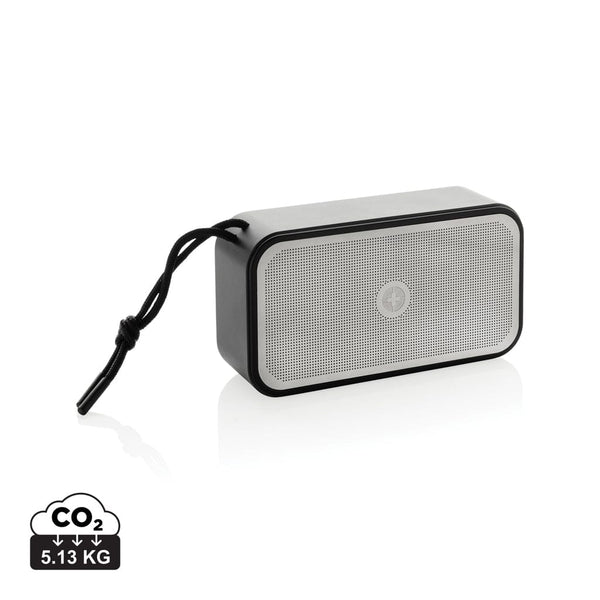 Speaker 10W Swiss Peak in rAlluminio RCS grigio - personalizzabile con logo