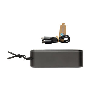 Speaker 10W Swiss Peak in rAlluminio RCS grigio - personalizzabile con logo