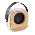 Speaker 3W in bamboo bianco - personalizzabile con logo
