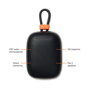 Speaker 5W impermeabile/antipolvere IP67 Nordic Drift Titan nero - personalizzabile con logo