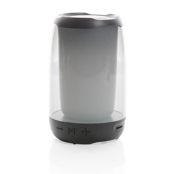 Speaker 5W Lightboom in palstica riciclata RCS nero - personalizzabile con logo