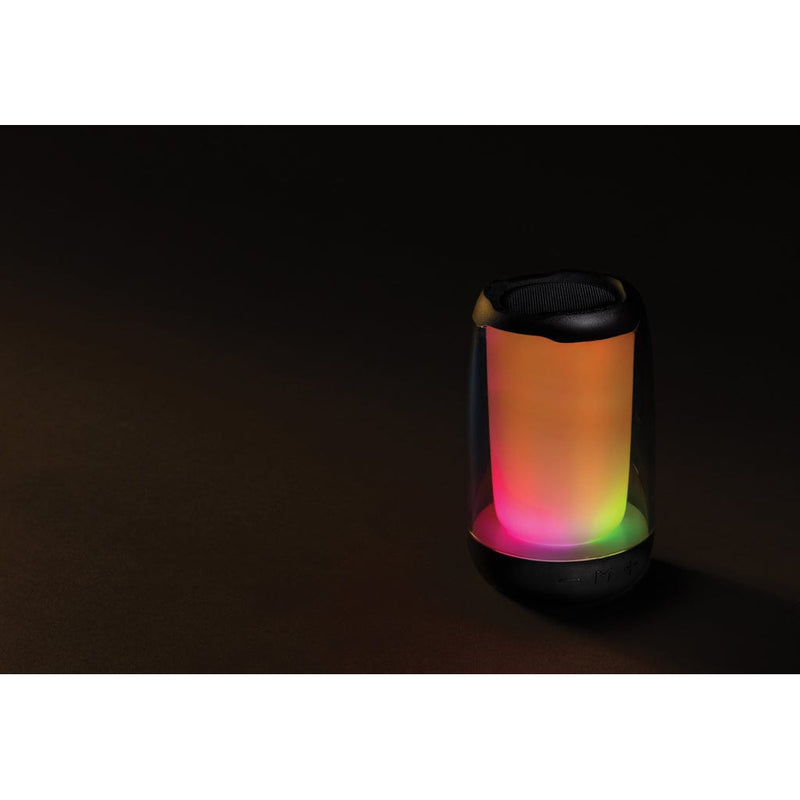 Speaker 5W Lightboom in palstica riciclata RCS nero - personalizzabile con logo
