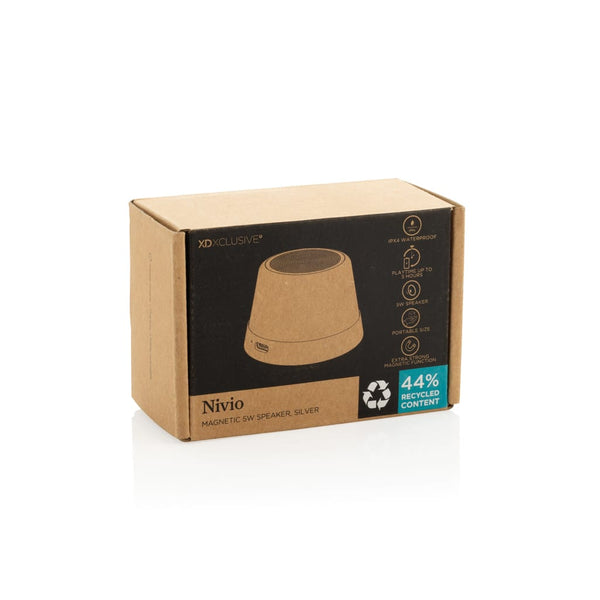 Speaker 5W magnetico Nivio in rAlluminio RCS - personalizzabile con logo