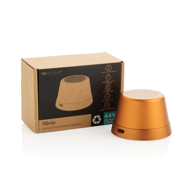 Speaker 5W magnetico Nivio in rAlluminio RCS - personalizzabile con logo